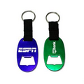 Jumbo Size Oval Shape Bottle Opener with Strap & Key Chain